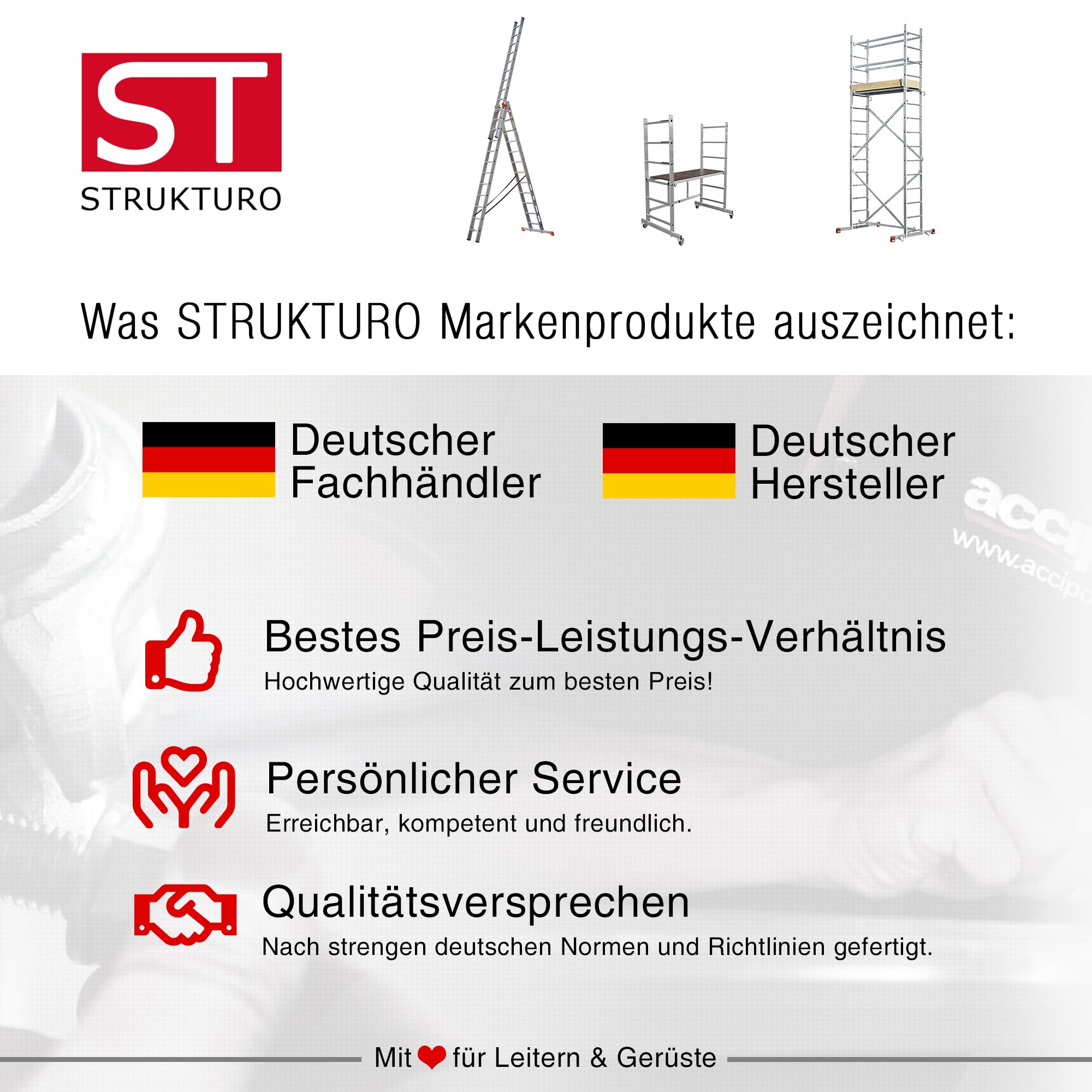 fahrbares Klappgerüst - Arbeitshöhe 2,90 m - Faltgerüst - Arbeitsgerüst mit Faltrahmen, 150 kg Belastbarkeit, aus Aluminium, für innen und außen