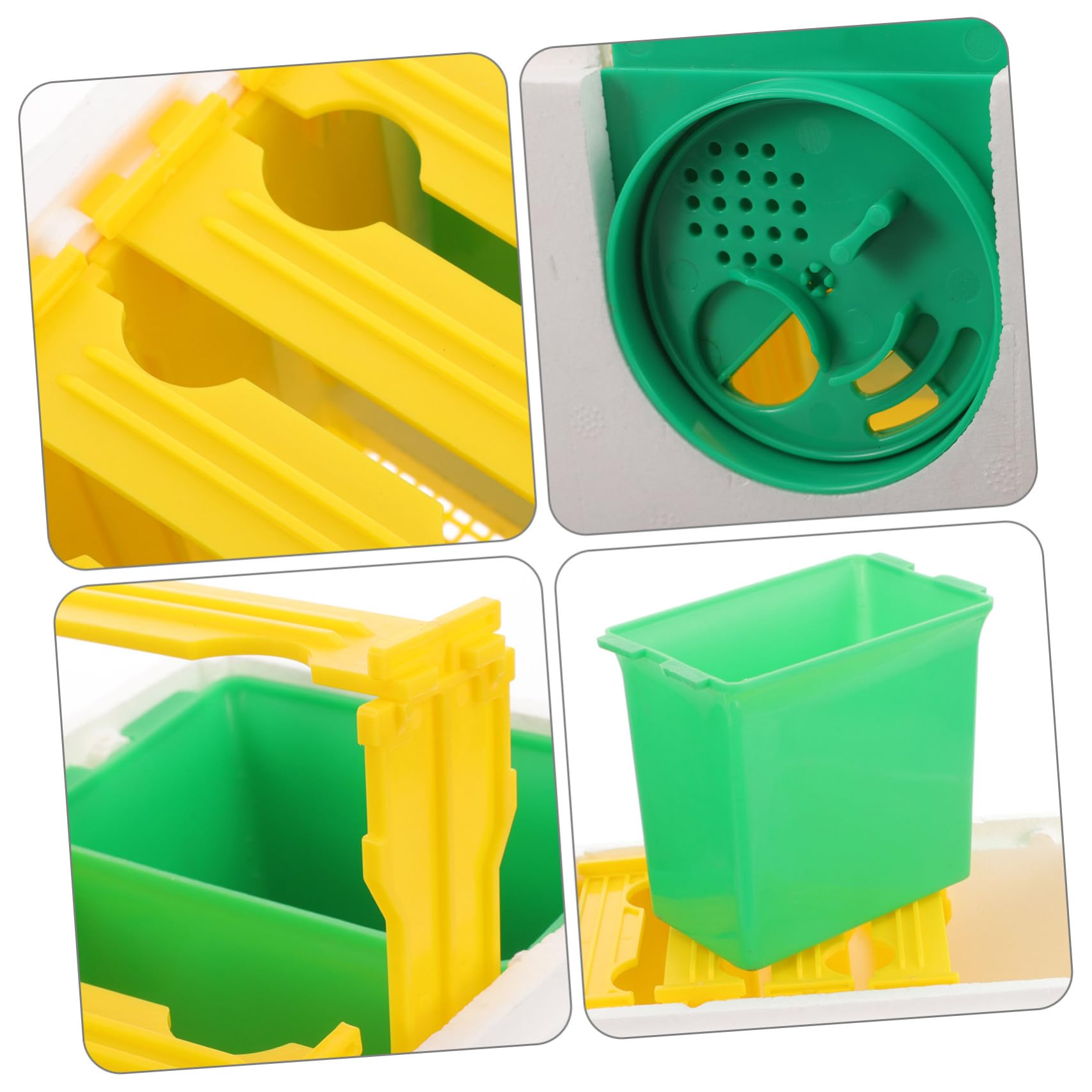 Happyyami Scatola Per Allevamento Api e Arnia Di Accoppiamento in Plastica Resistente Per Apicoltura Da Giardino e Balcone, Kit Attrezzature Per Apicoltori Struttura Compatta e Trasportabile