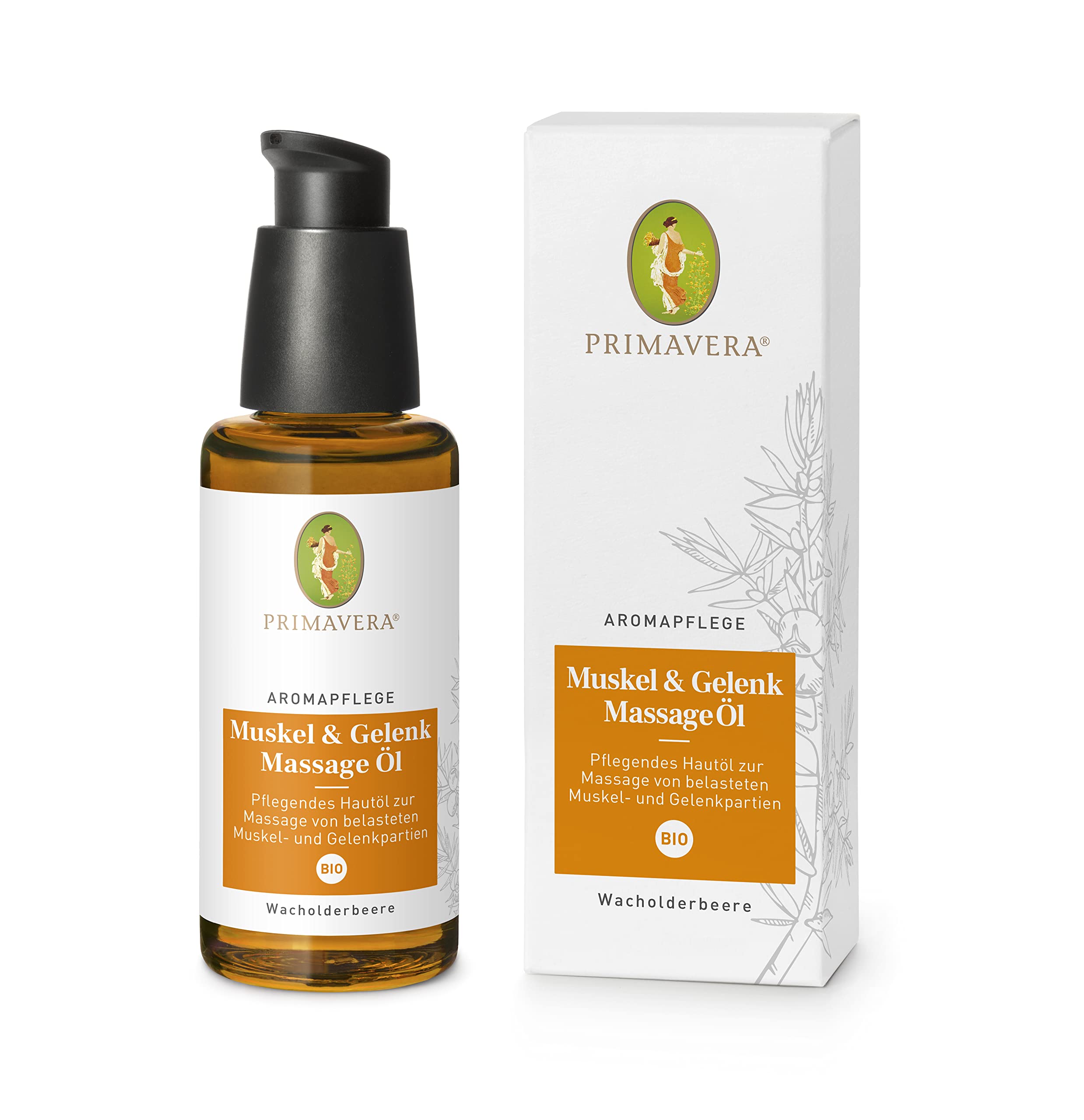 PRIMAVERA Aromapflege Muskel & Gelenk Massage Öl bio 10 x 50 ml - Aromaöl, Massageöl, Aromatherapie, ätherische Öle - Unterstützung bei der Mobilisierung von Muskeln und Gelenken - vegan