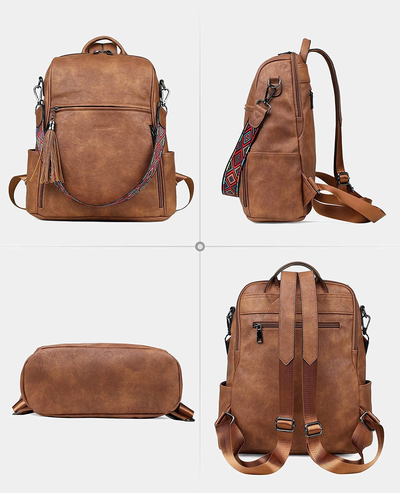 Buy FADEON Leather Backpack Purse for Women Designer Ladies Shoulder