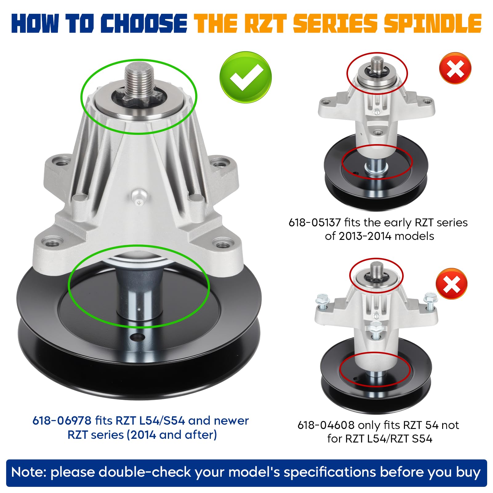 Amazon.com : ZT1-54 Spindle Assembly 918-06978 618-06978 Fit for