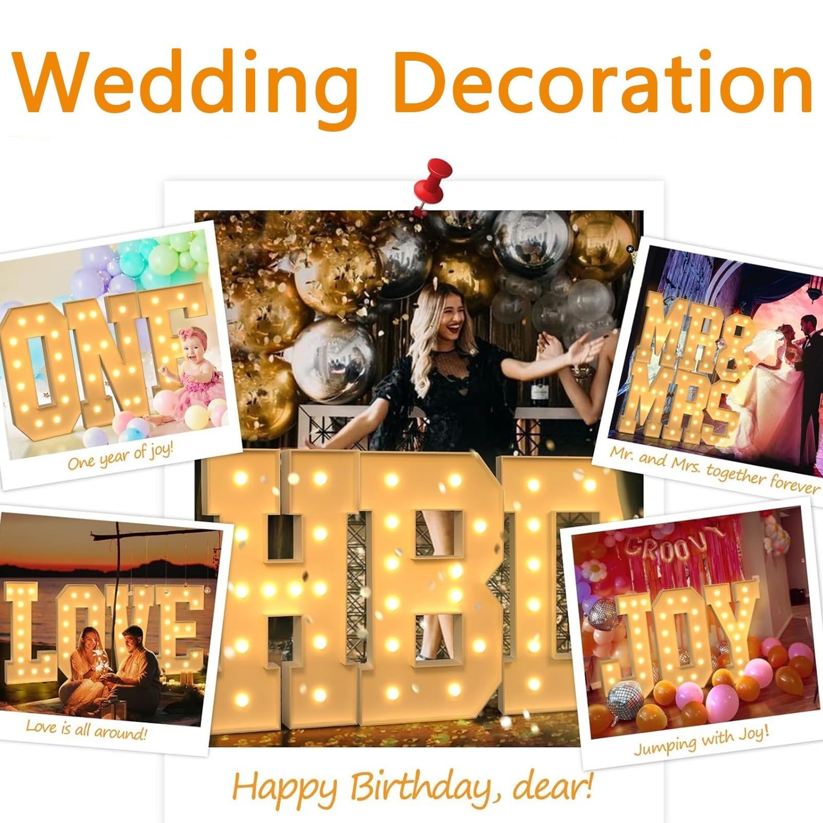 LED-Festzelt-Lichter, Buchstabe V, LED-Alphabet-Lichter, Fernbedienung, Festzelt, Dekoration, beleuchtetes Schild für Hochzeit, Geburtstag, Geschenke, 120 cm