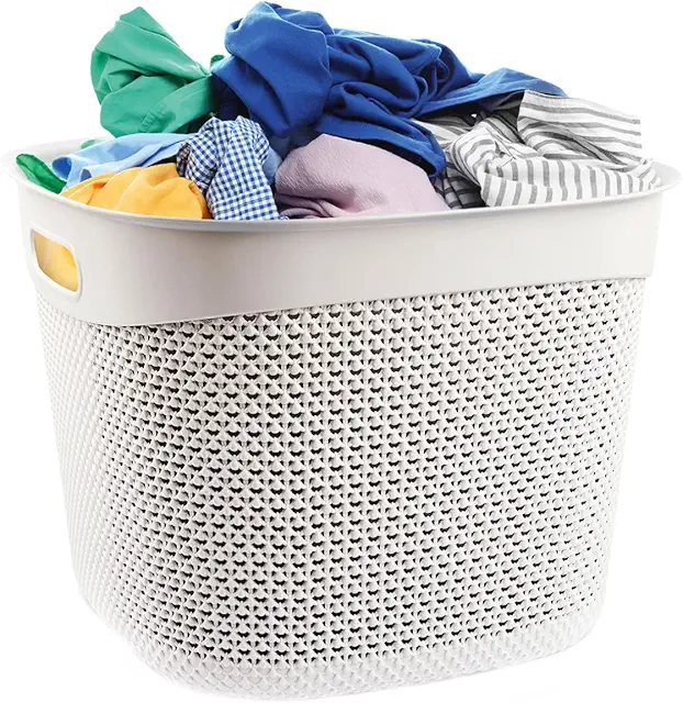 Cesto de Roupa Cesta Alta Cuadrada 36 Litros 7house - Ventilação e Qualidade