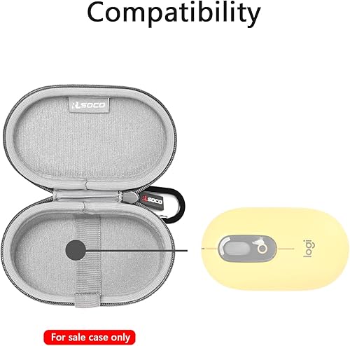 Miniatura 4 de RLSOCO Estuche de transporte para Logitech POPPebble Mouse 2Pebble Mouse inalámbrico con llavero (morado)