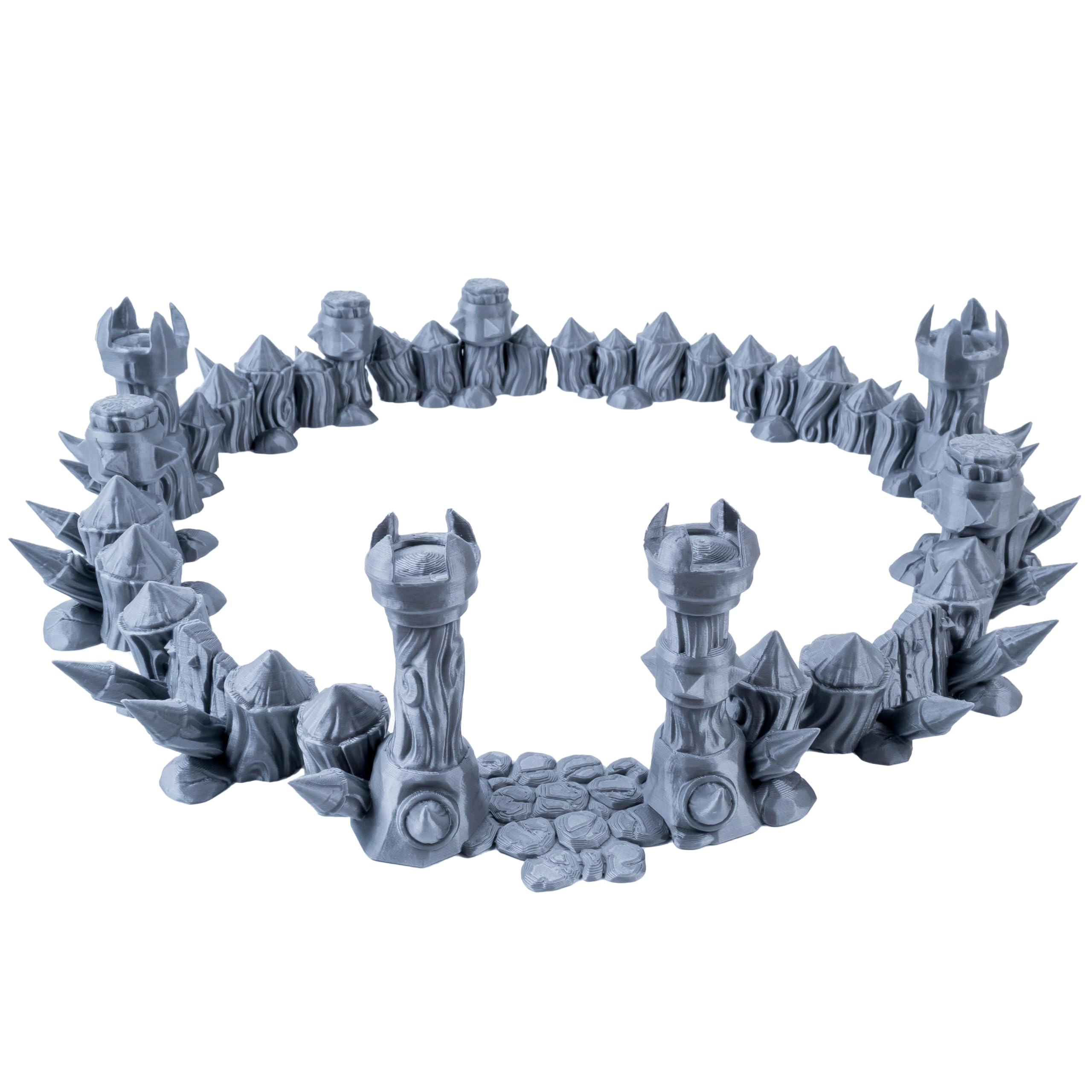 Orc Camp: Modular Barricade & Fence Set, Create Dynamic Battlefield Scenarios, 28/32mm Scale