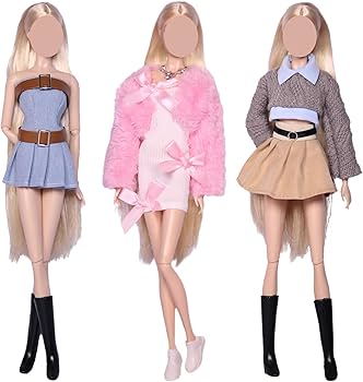 Set Da 18 Vestiti Per Bambole Da 29 Cm – Compatibili Con Barbie, Abiti Moda Con Accessori, Scarpe, Borsa, Per Bambine - 3