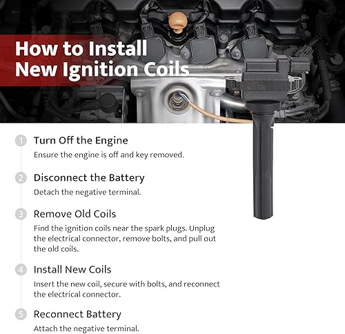 Miniatura 6 de Paquete de bobinas de encendido para 2.5 2.7 V6 Suzuki Vitara Grand XL7 Chevy Geo Tracker Suzuki Esteem Aerio 1999 2000 2001 2002 2003 2004 2005,
