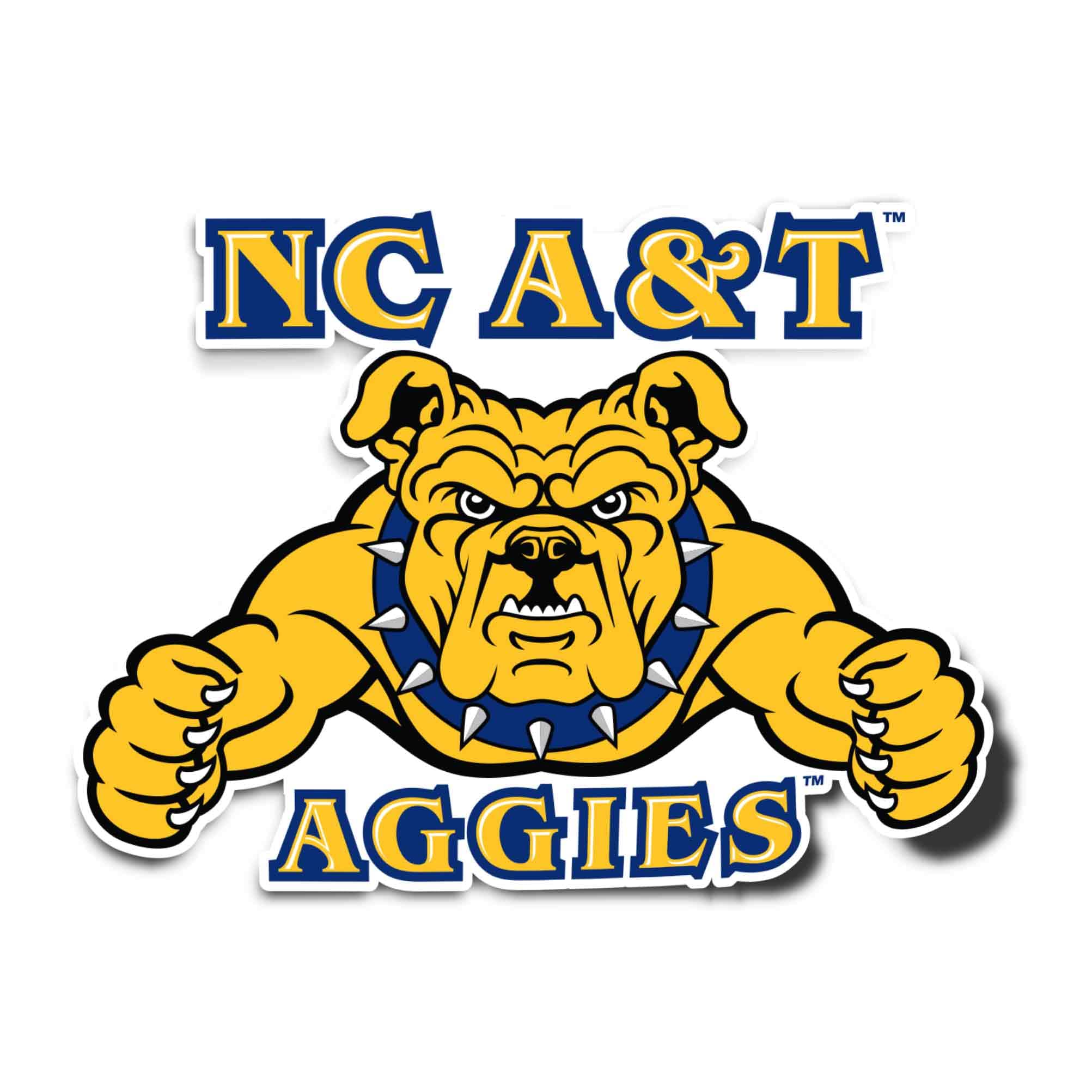Calcomanía de vinilo de Carolina del Norte A&T State University HBCU para laptop IND 01