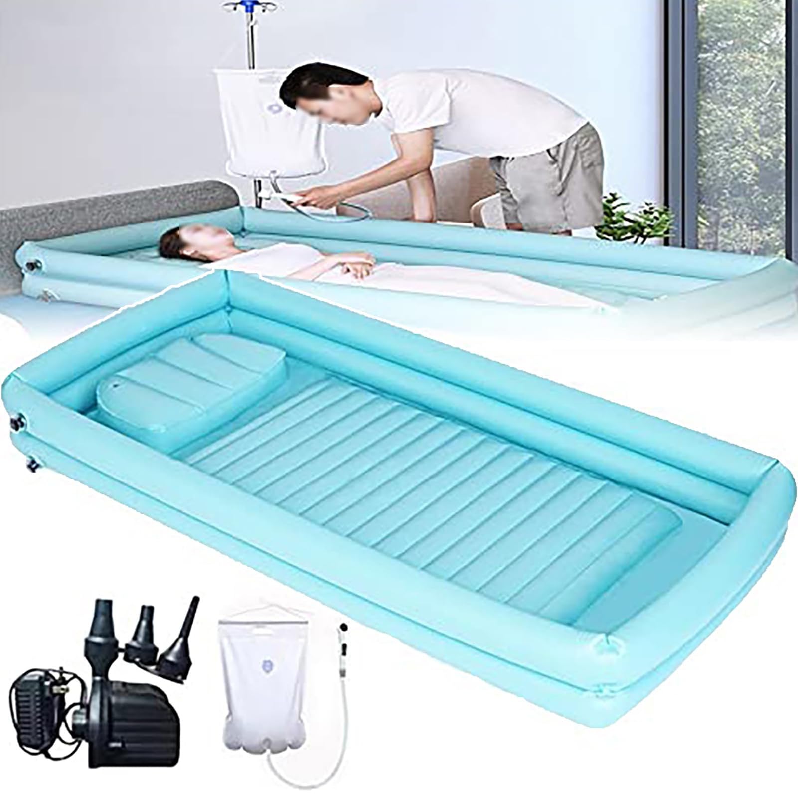 Baignoire portable adultes avec lavage complet du corps et cheveux