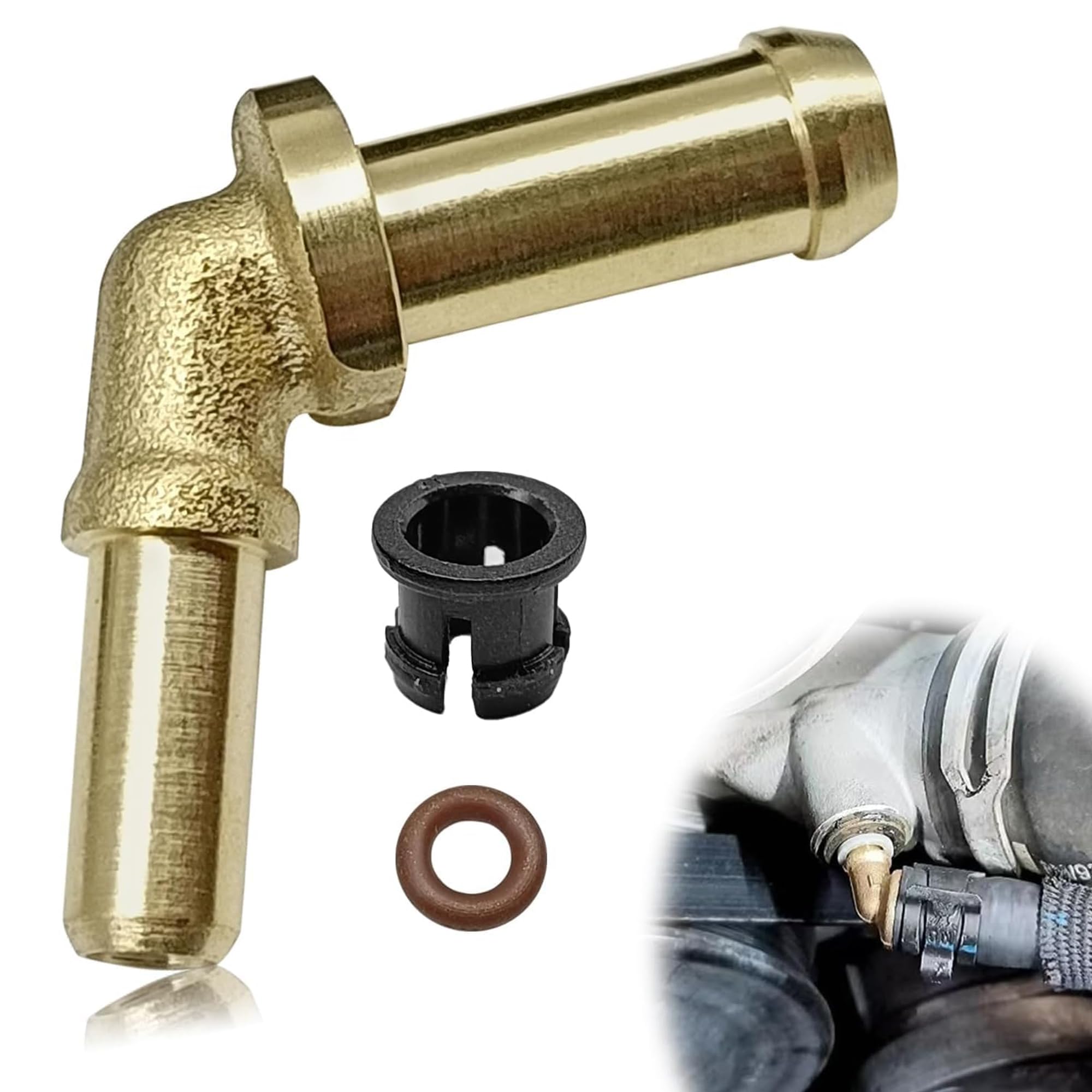 Car Thermostat Outlet Pipe Connector Kit LR049990 Compatible with Jaguar Land Rover Range Rover 2010-2022, Range Rover Sport 2010-2022, Discovery 4