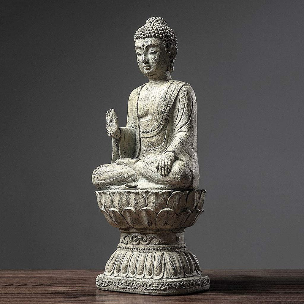 Amazon｜新しい中国の禅樹脂仏像の飾り工芸品、ルーライ・ブッダホーム