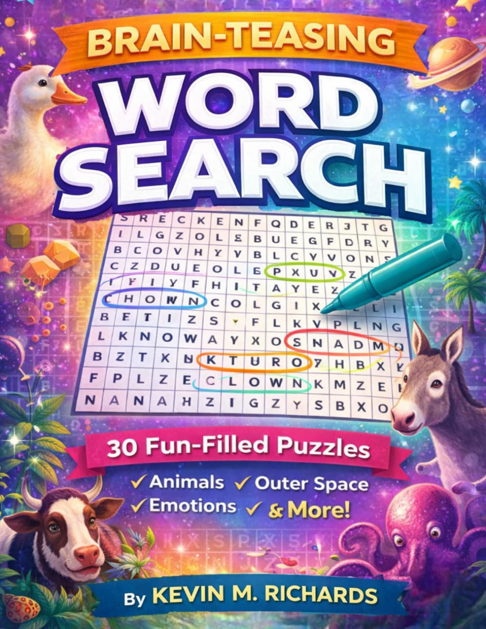 BRAIN-TEASING WORD SEARCH: 30 Fun Filled Puzzles