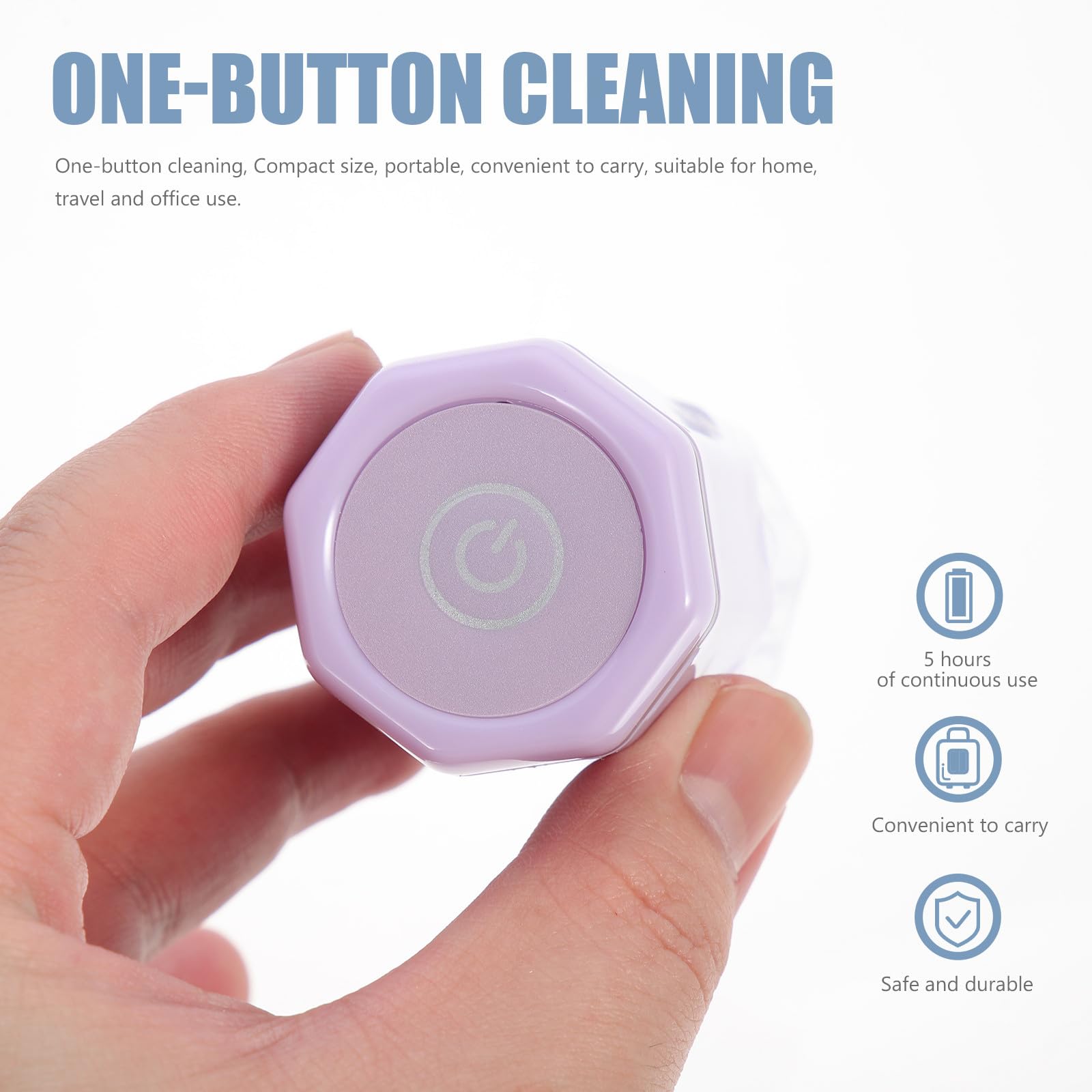 Pulitore per Lenti Elettrico Rotante Ricarica USB in Abs, Macchina Portatile la Pulizia delle Lenti per Casa e Viaggio