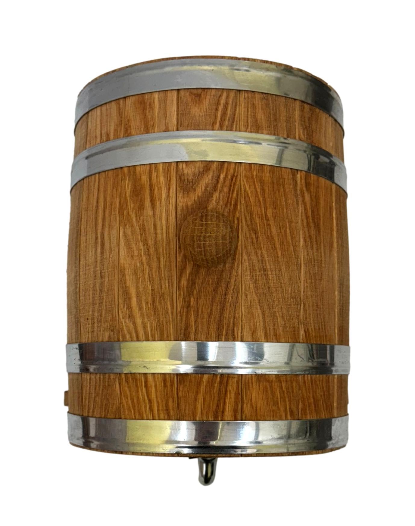 Wooden World - Barril de madera de roble con grifo sobre soporte - Barril para vino, whisky, brandy - 6 litros