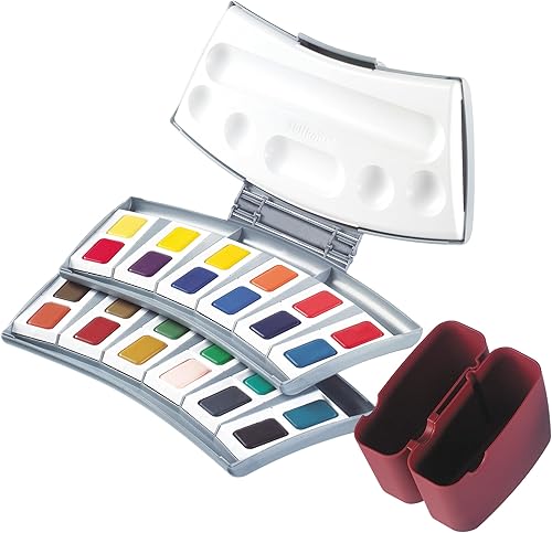 Pelikan Juego de pintura de acuarela transparente, 24 colores (721894)