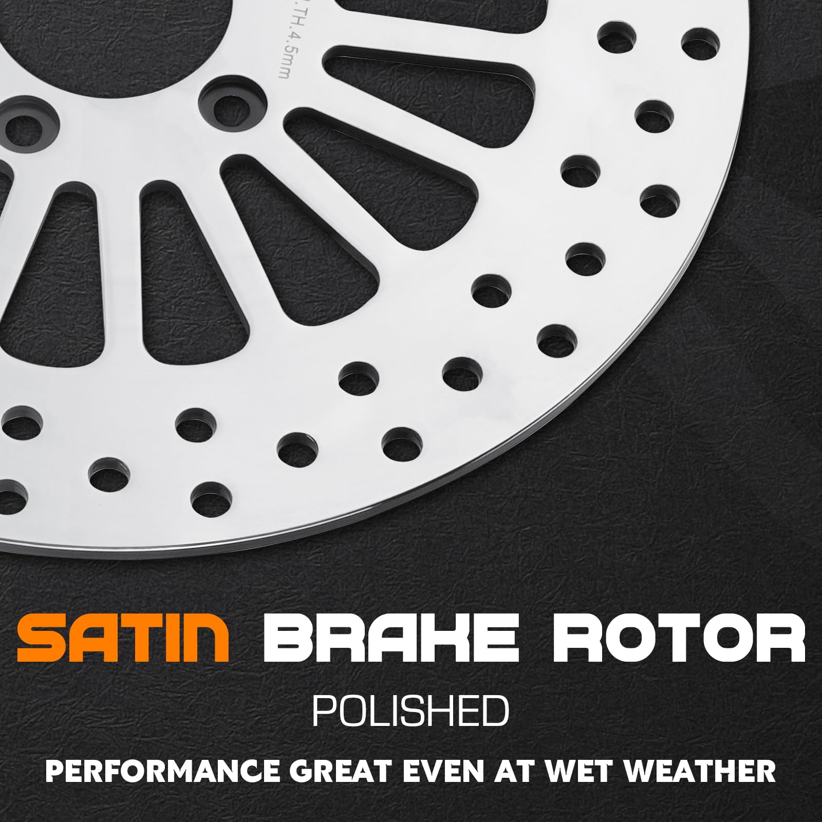 2 PC Front Brake Rotors For Harley Road King/Glide – 11.8" Stainless Steel, Silvery Finish – Direct OEM Fit