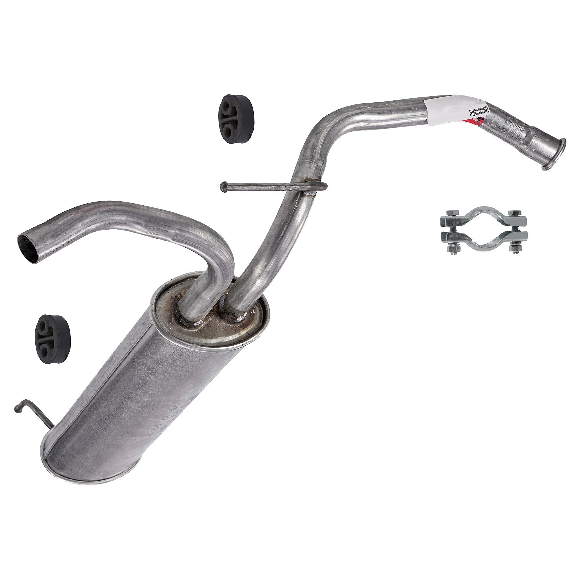 ATEC Germany Silenciador de escape 1x Silenciador trasero, 2x parachoques, 1x abrazadera compatible con CITROËN C1 (PM_, PN_), PEUGEOT 107 (PM_, PN_), TOYOTA AYGO (_B1_)