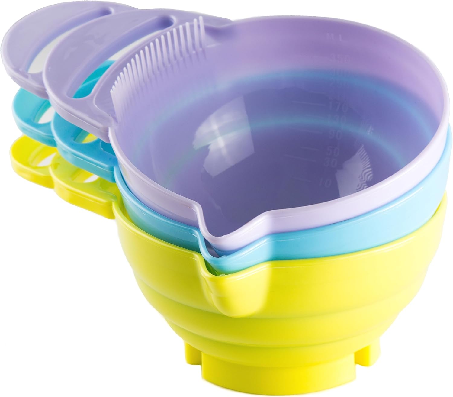 Amazon.com : Hair Dye Bowl Set – 3 Salon Color Bowls with Measurements