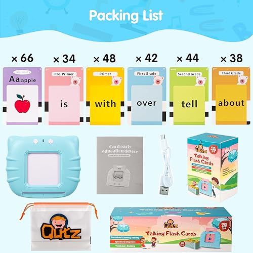 Miniatura 7 de QuTZ Tarjetas flash parlantes, aprendizaje ABC para niños pequeños de 2 a 4 años, juguetes para autismo, juguetes de terapia del habla, tarjetas