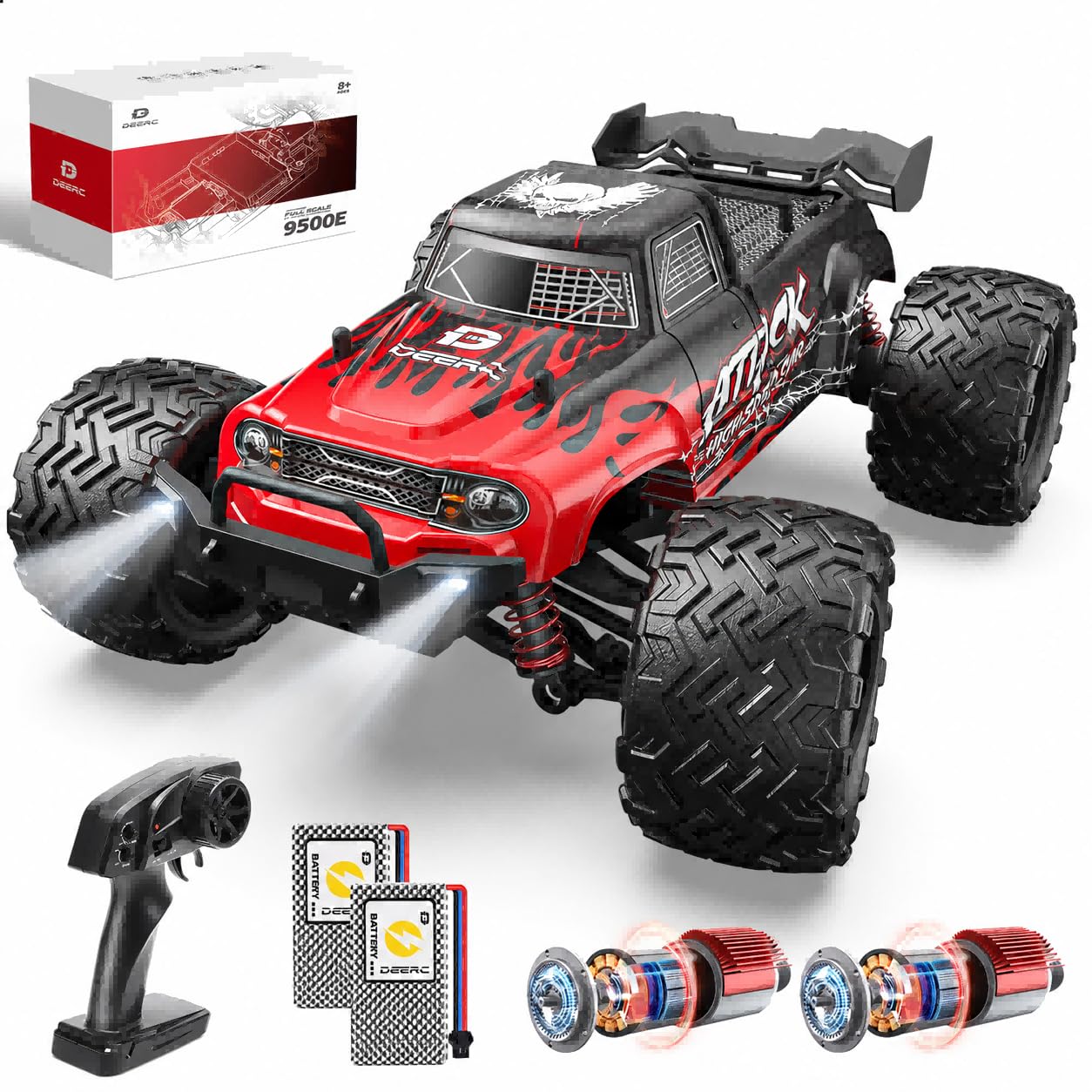 Amazon.co.jp: DEERC ラジコンカー オフロード 1/16 4WD 高速 30km/h