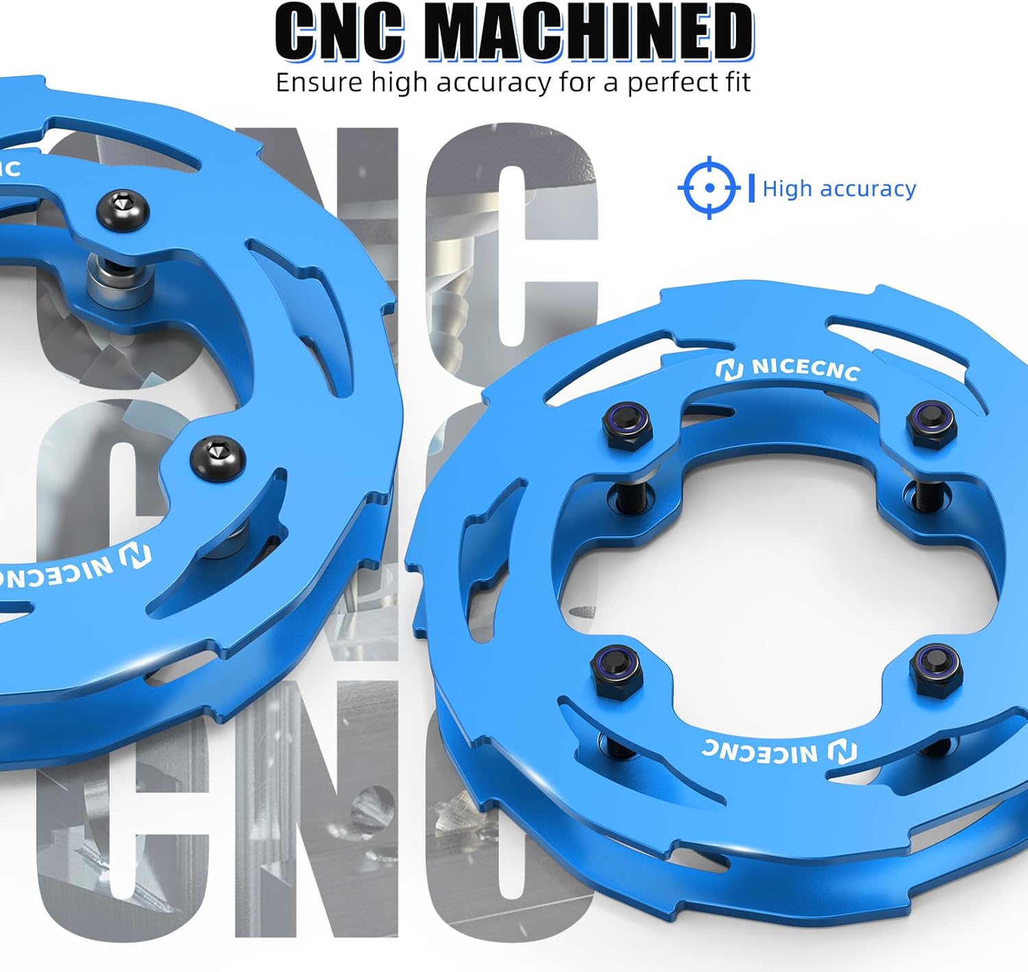 NICECNC Sprocket Guard Chain Cover Protector Compatible with Yamaha YFZ450R 2009 2010 2011 2012 2013-2023, YFZ450R SE 2009-2019 2020 2021 2022 2023, See Fitments Blue