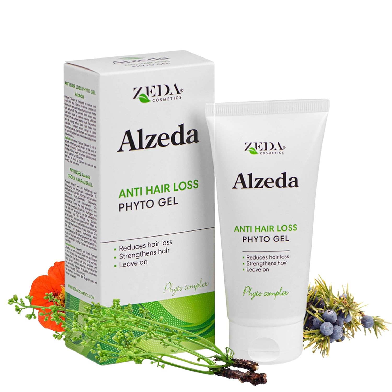 Gel against hair loss 100 ml with nettle burdock root juniper oil and quinine strengthens the hair roots nourishes the scalp for men and women