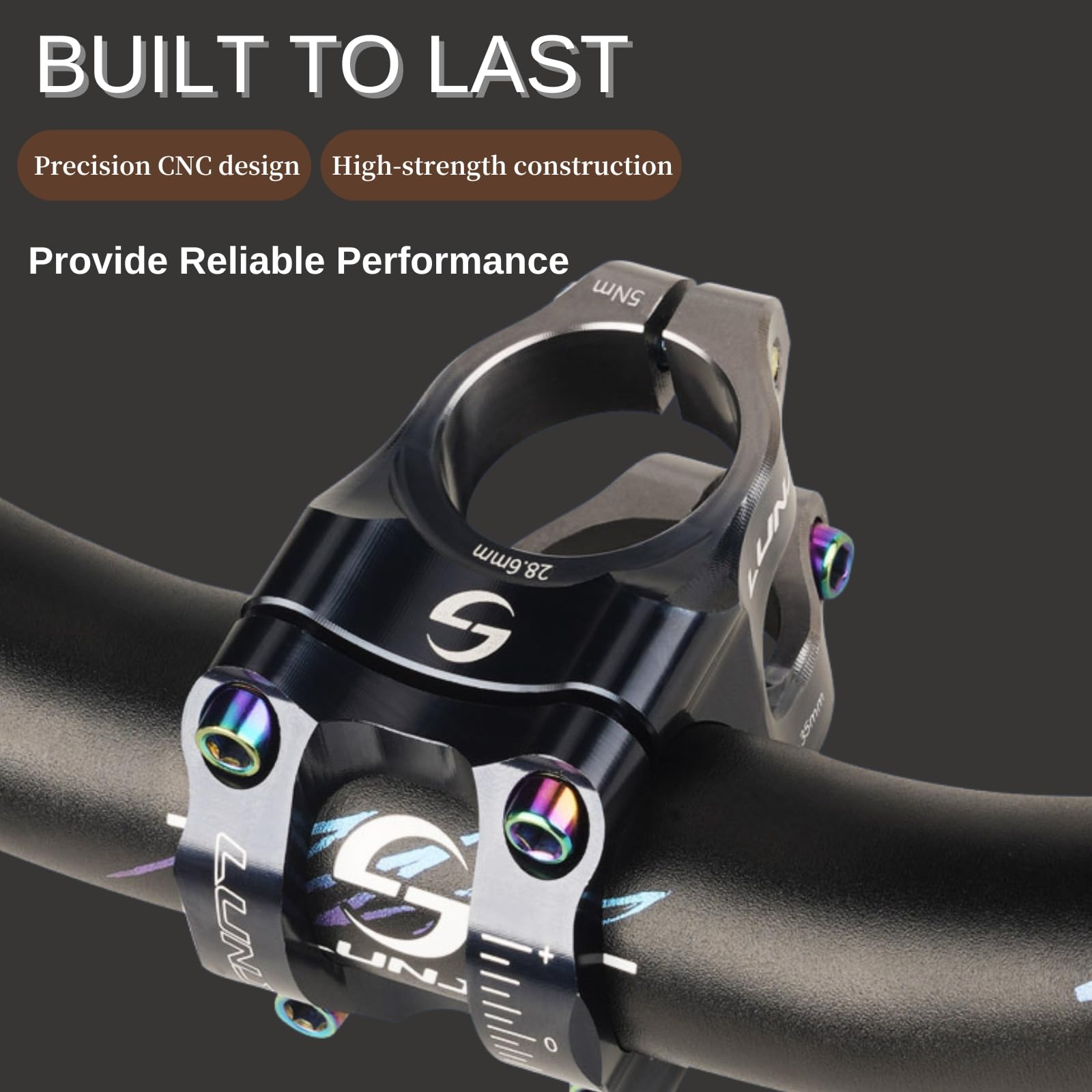 SUBORAWOS 31.8 Bike Stem 35mm, Short Bike Stem Mountain Bike Stem, Handlebar Stem Aluminum Alloy, for Road Bike MTB, BMX - Image 2