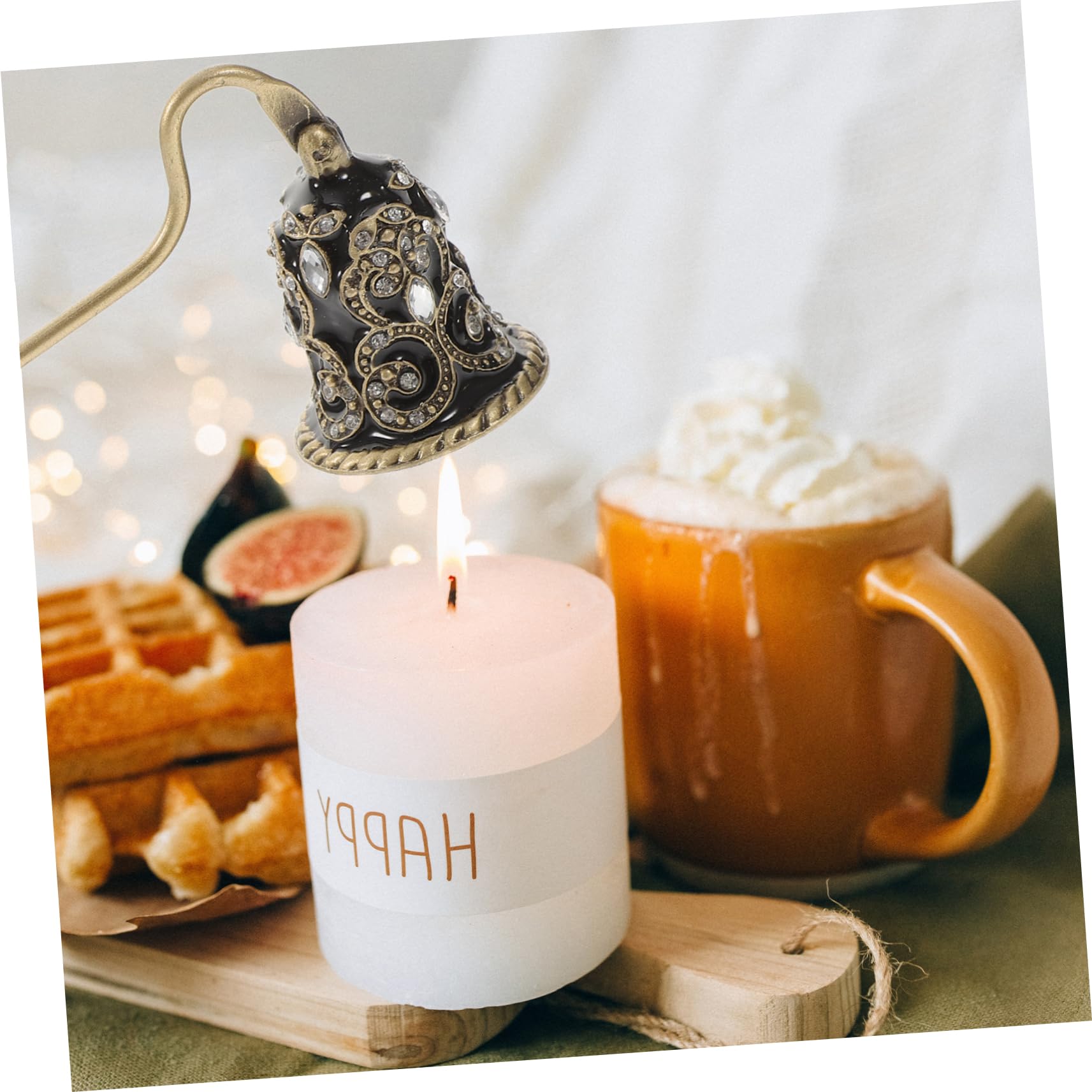 DECHOUS 2pezzi Coperchio Estintore per Candele con Manico Lungo Accessorio Elegante per Spegnere Candele Profumate e Aromatiche Utile e Decorativo per La Casa