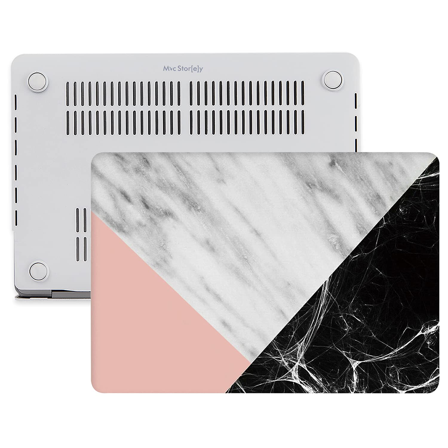 McStorey Macbook Air Kılıf 13 inç Mermer09NL Eski USB Girişli Model 2010-2017 A1369 A1466 ile Uyumlu Karışık