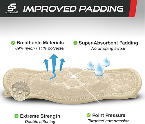 Miniatura 7 de Sleeve Stars - Codera de tenis para hombres y mujeres, codo para tendinitis, codo y correa para golfistas, banda de contrafuerza para alivio del