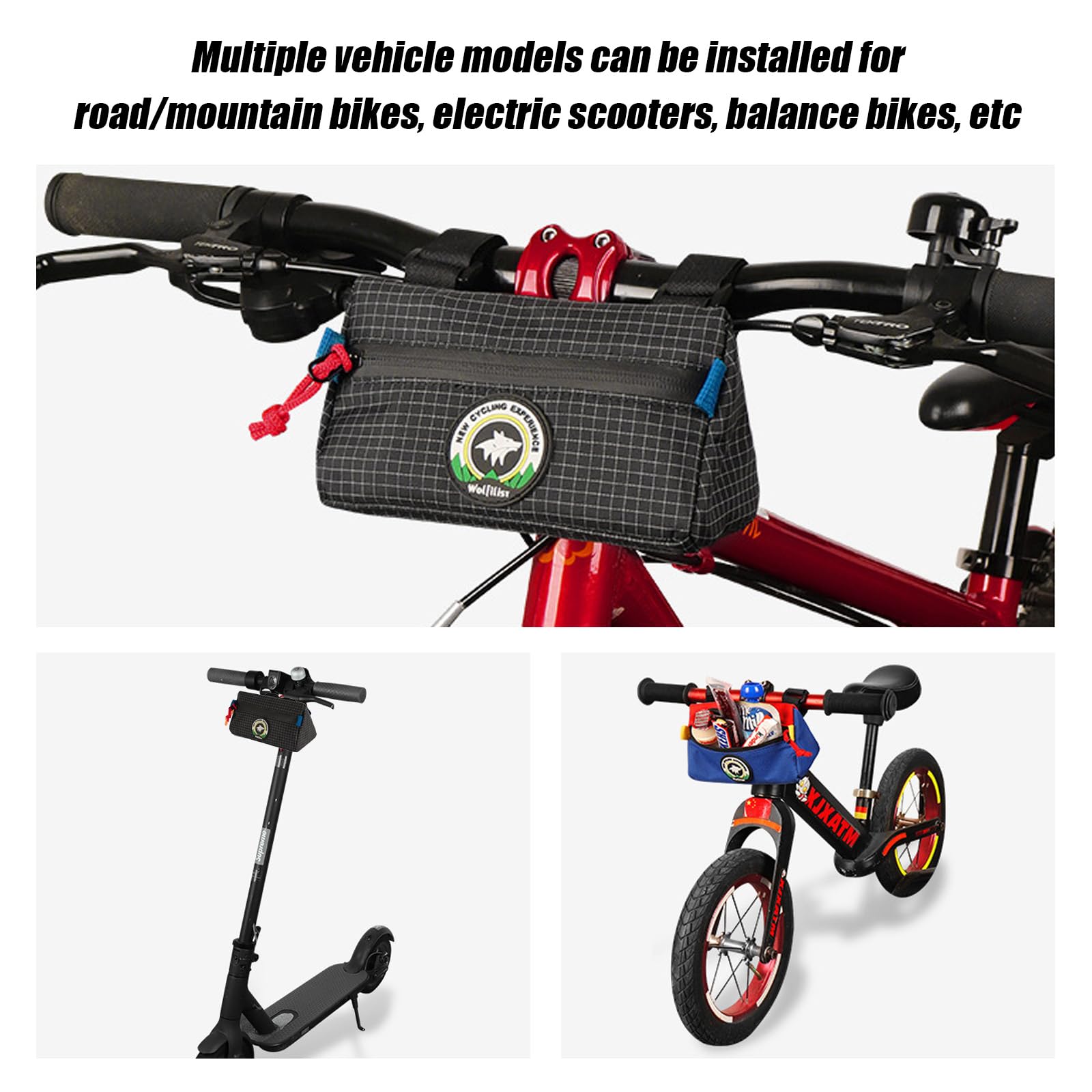 Amazon.co.jp: longjunjunfashion 自転車ハンドルバーバッグ、自転車