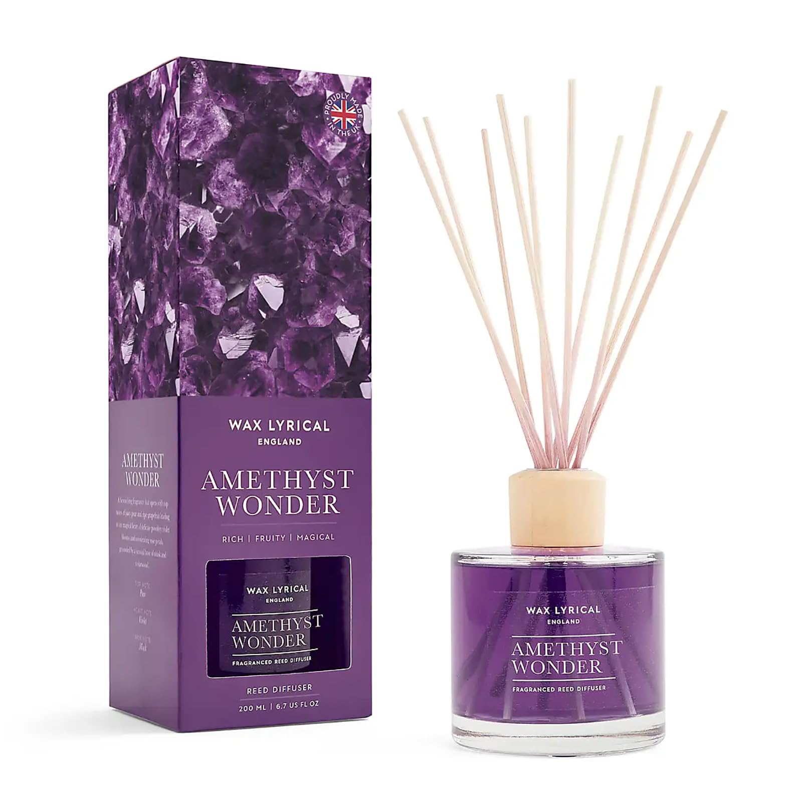 Wax Lyrical Purple Amethyst Wonder Scented Reed Diffuser 200Ml
