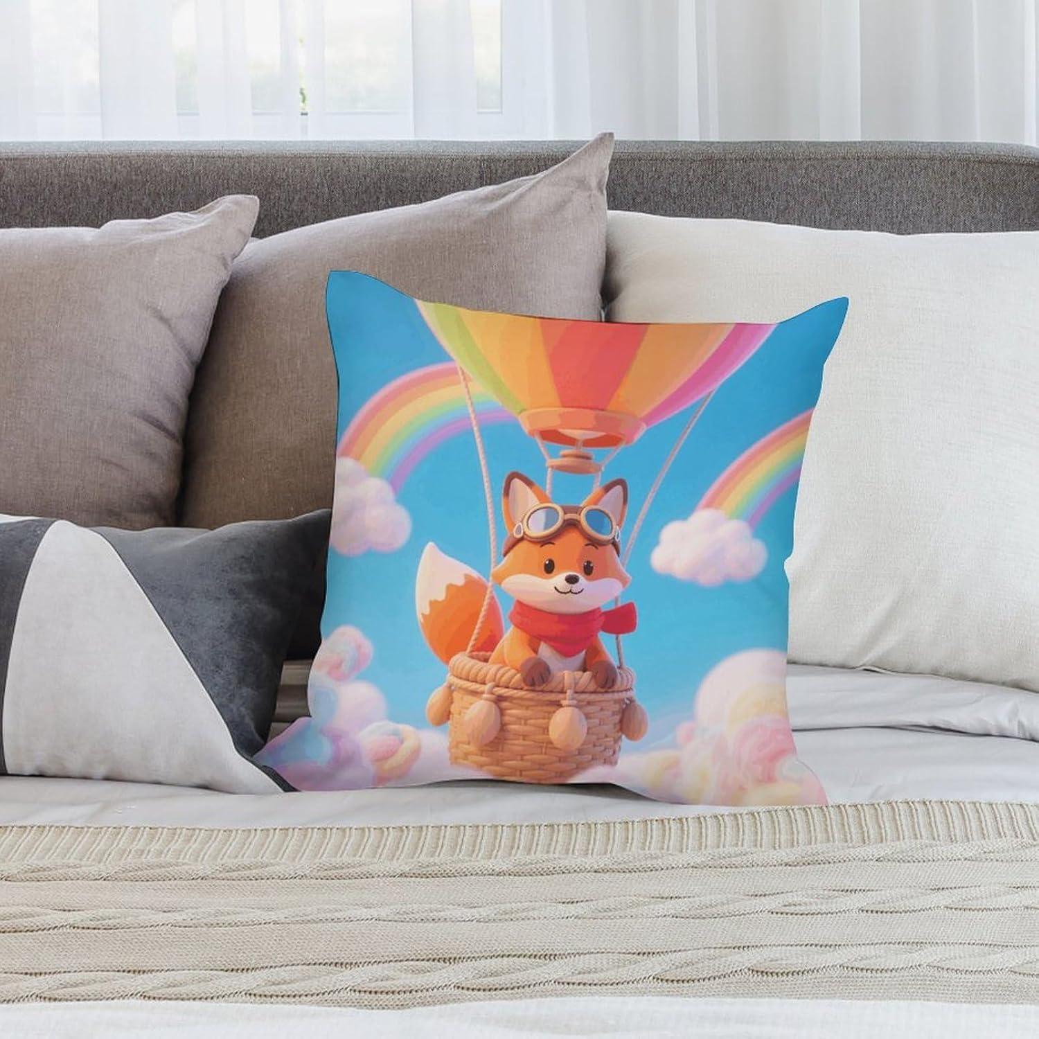 Cartoon Fox Throw Pillow Covers 20 "x20