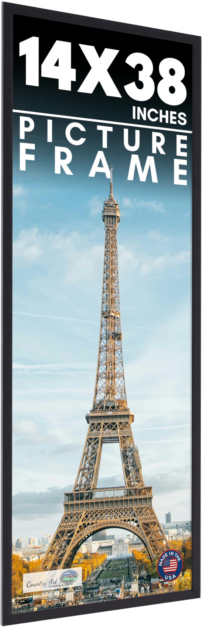 Amazon.com - 14x38 Frame Black Picture Frame - Complete Modern