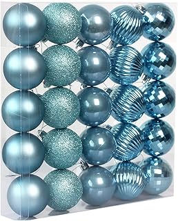 Christmas Ball Ornaments, 25 Pcs Christmas Tree Decoration Hanging Balls, Christmas Wedding Party Decorations 5 Finishes ...
