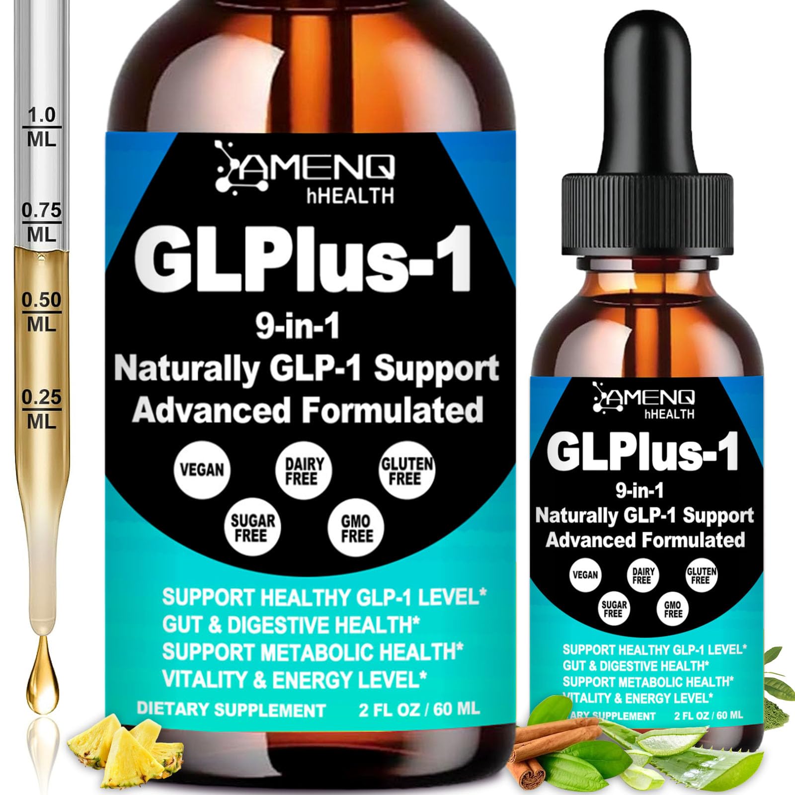 Amazon.com: GLP-1 Metabolic Support Supplement, 9-in-1 GLP Booster Natural  Formula for Women & Men, GLP1 Daily Oral Liquid w. Berberine HCI Cyelon  Cinnamon 丨Support Gut Digestion and Overall Health丨Vegan, non-GMO : Health