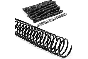 Plastic Spiral Binding Coils in Black for 160 Sheets