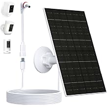 Solar Panel for Ring Camera, Compatible with Ring Stick Up Cam 2nd/3rd Gen & Pro, Spotlight Cam Plus/Pro Battery, 7W Solar Charger with USB-C to 3.5mm Adapter, IP66 Waterproof, 8.8ft Cable