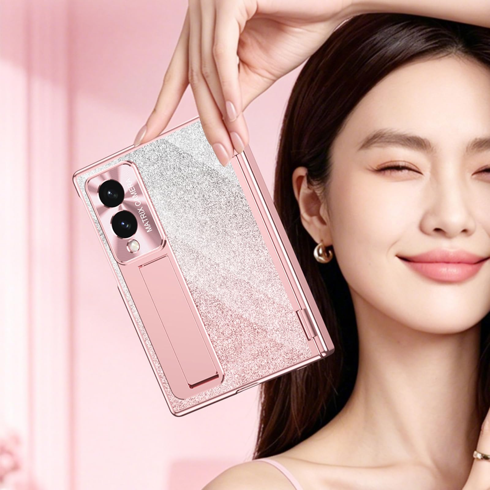 Błyszczące etui do Samsung Galaxy Z Fold 8, luksusowa galwanizacja