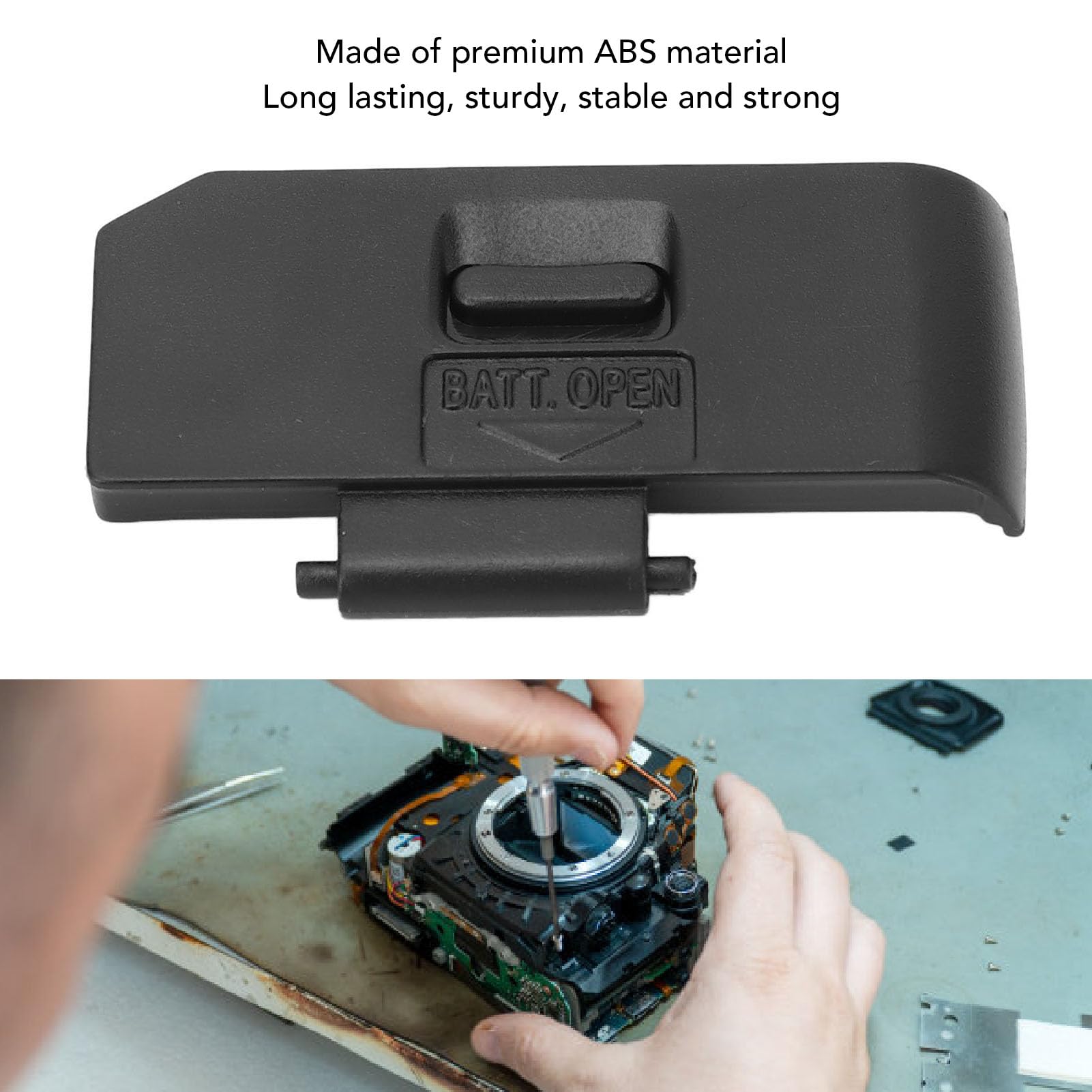 Camera Battery Door Cover, Camera Replacement Repair Lid Cap Part, Seamless Fit, Precise Design, Battery Lid for 450D 500D 1000D Cameras