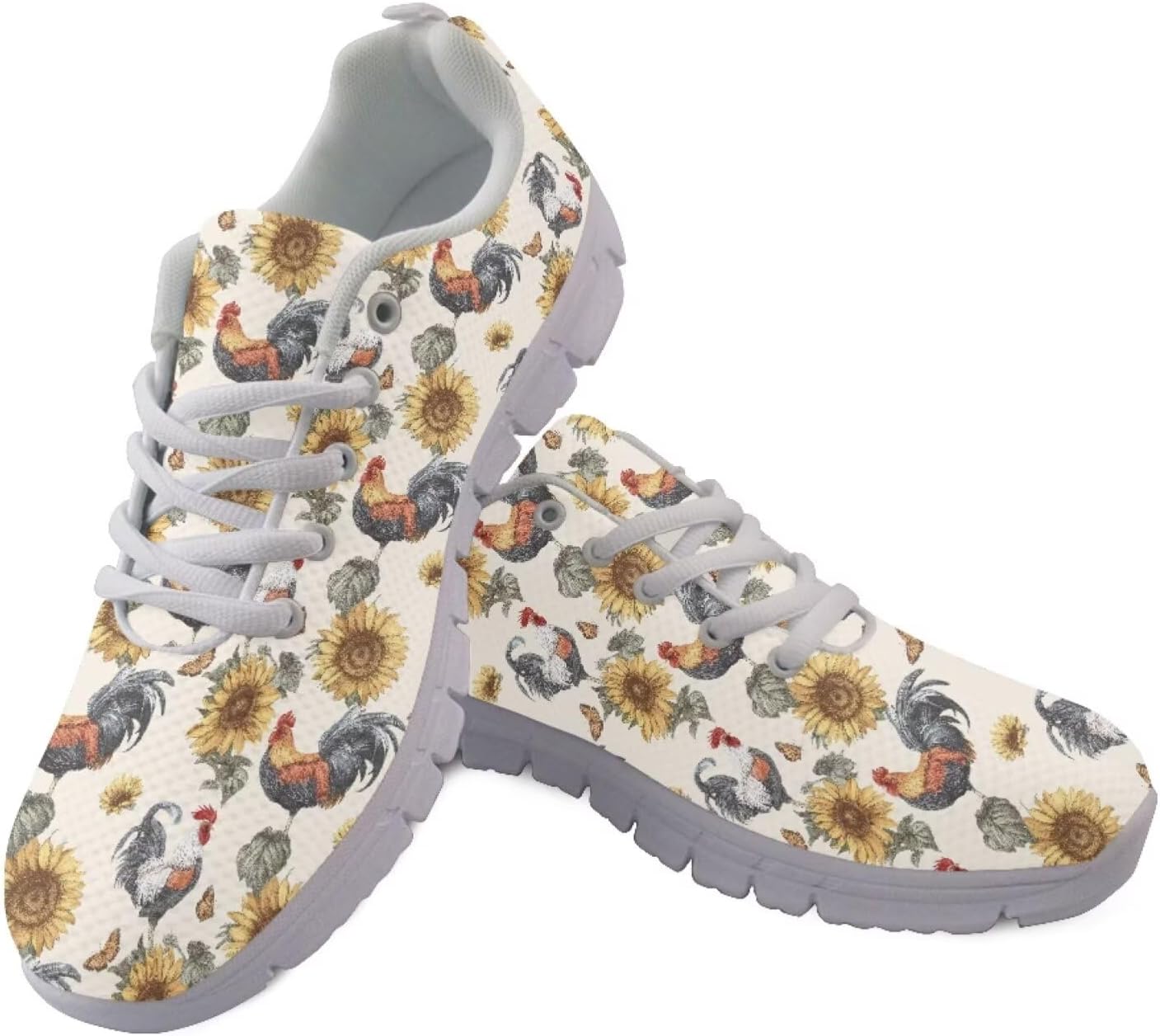 Novelty Running Shoes for Women Trainers Breathable Lace-Up Mesh Tennis Shoes Womens Lightweight Sneakers Girls Walking Shoe,Size 35-43 EU