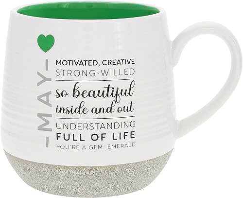 Pavilion - Taza de café de cerámica de cerámica con signo astrológico de 17 onzas, regalos de astrología, color verde