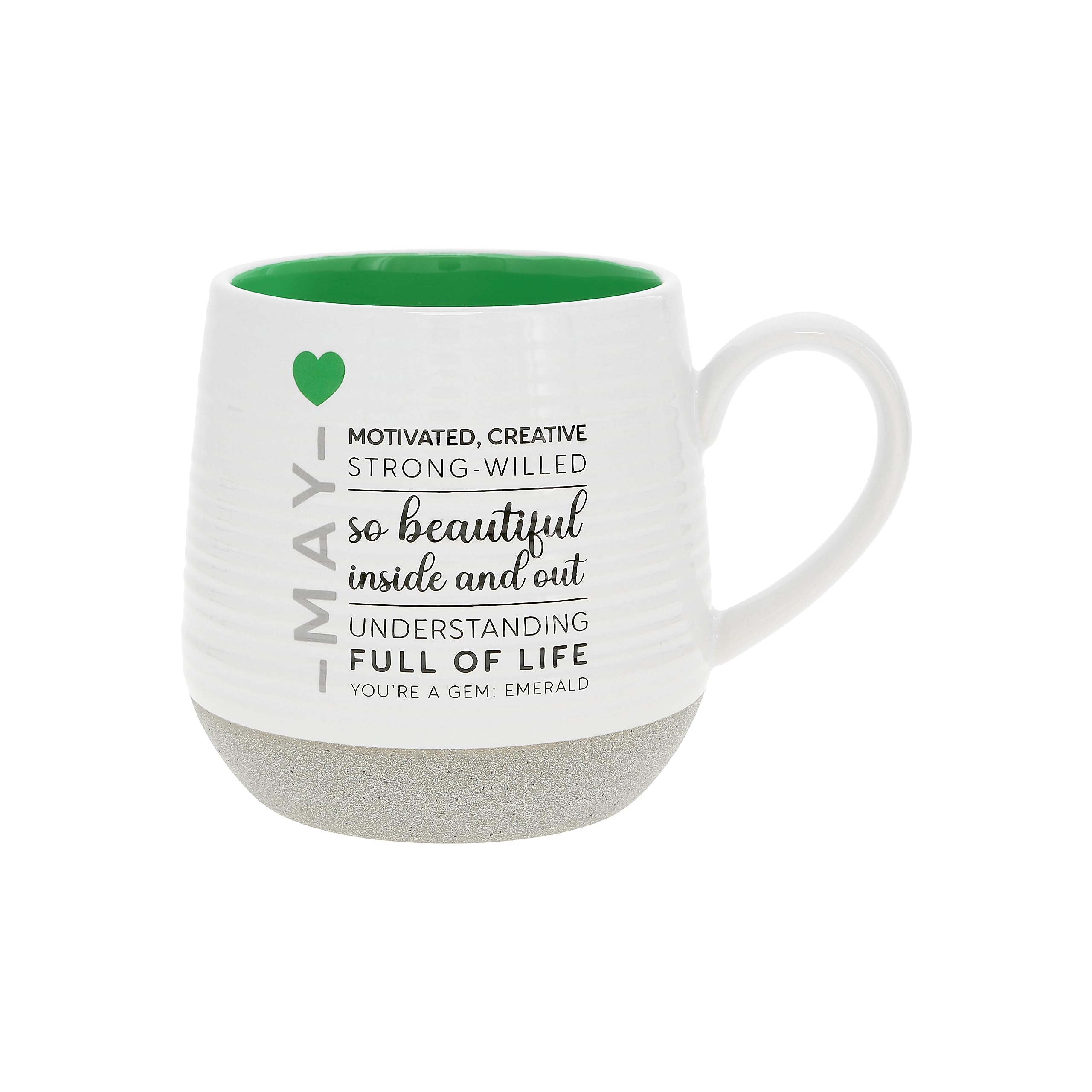 Pavilion - May 17 oz. Mug, Astrology gifts, Stoneware Ceramic Coffee Mug with Astrological Sign, Novelty Coffee Cup with Star Signs, Zodiac Gifts For Women and Men, Fun Gifts For Friends, Green