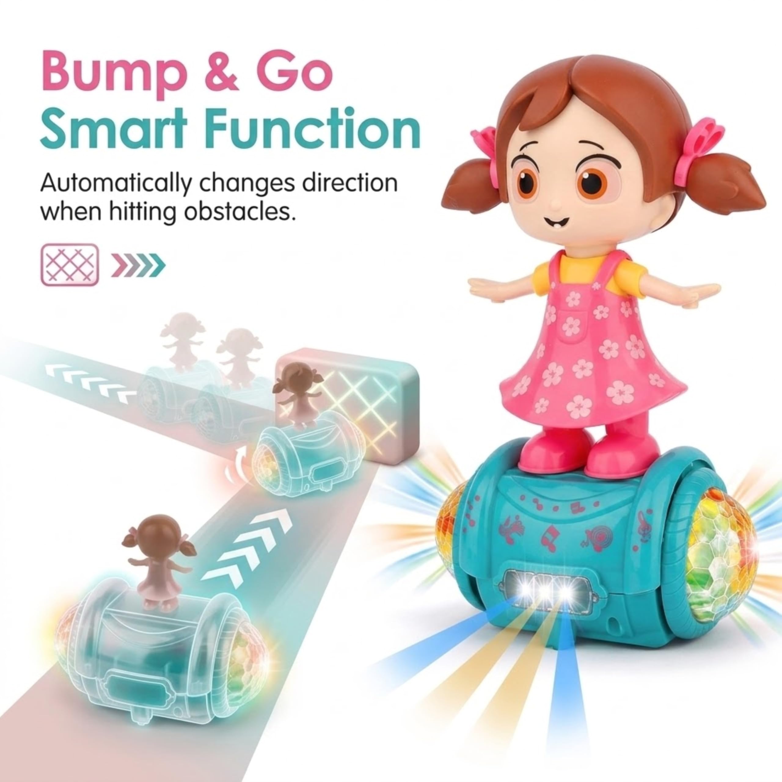 Airocto ZX Fashion Girl Dancing Doll Toy with Lights & Music