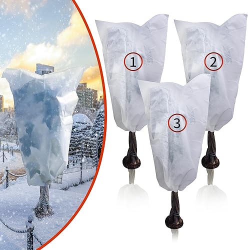 Cubiertas para plantas de protección contra la congelación, paquete de 3, 70.8 x 94.4 pulgadas, 2.8 onzas, mantas de invierno para clima frío,