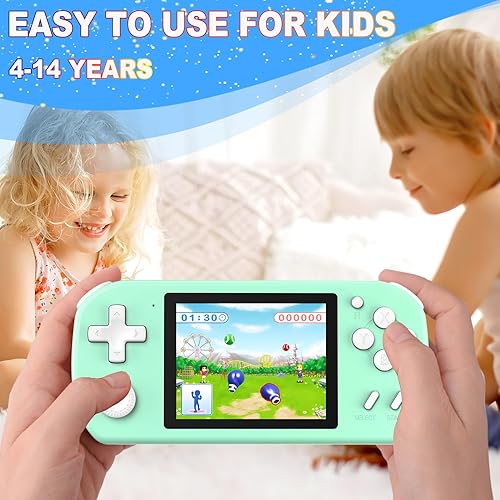 Miniatura 4 de Great Boy Juegos de mano para niños con 218 videojuegos retro de 3.0 pulgadas, pantalla a color, recargable, juego de arcade, regalo de cumpleaños