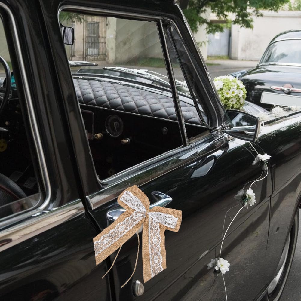 Noeud Voiture Mariage 20 PCS Décoration Voiture Mariage Noeud Ruban Satin