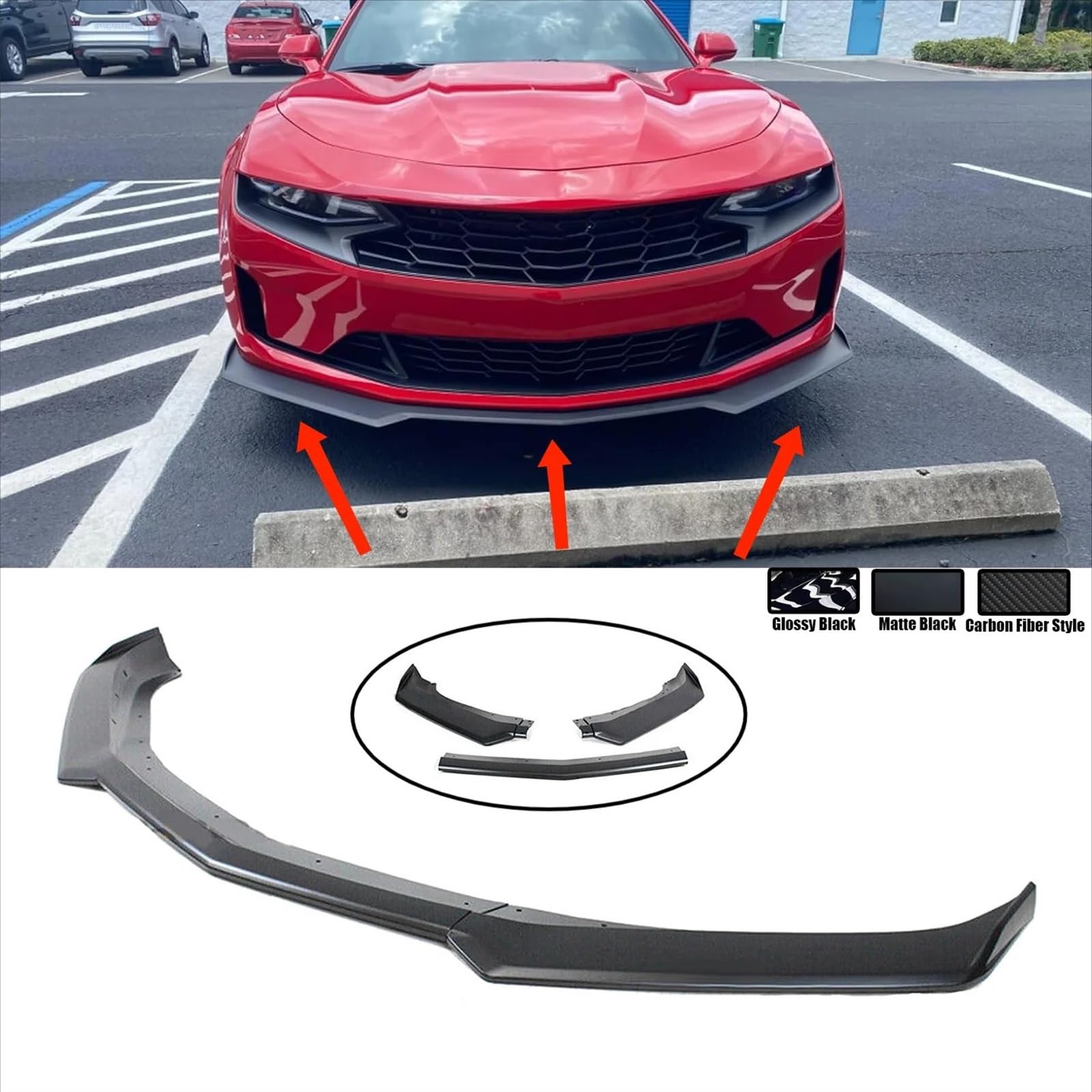 Amazon | フロントバンパースポイラーフロントリップスポイラー 車用