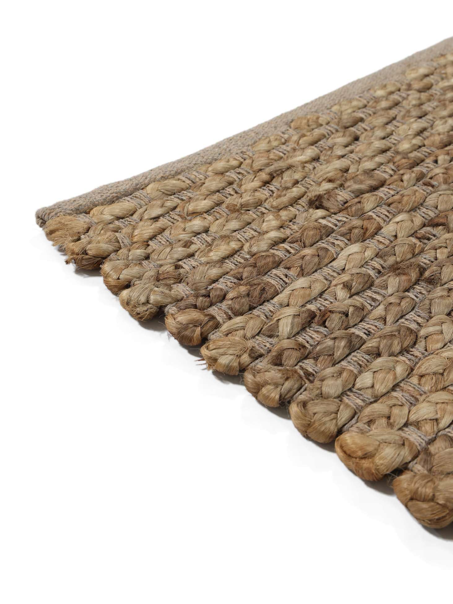 RugVista Siri Jute Alfombra Interior y Exterior, Rectangular, 160 x 230 cm | Pelo medio, Limpieza en seco, Sala de estar, Comedor, Dormitorio, Cocina, Patio