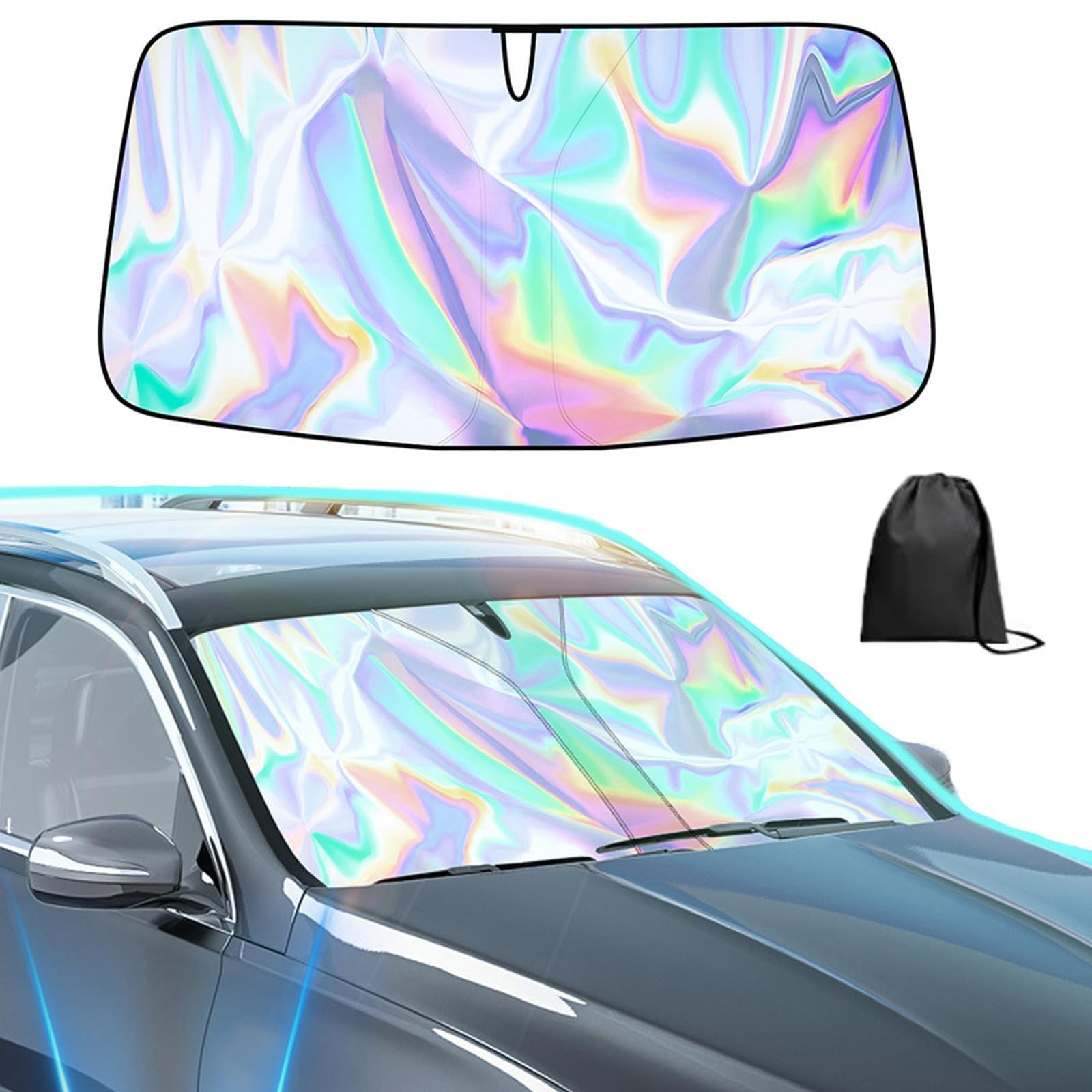 WZKSZMEFG for Chery Omoda 5 C5 Fownix FX 2022-2025 Car Windscreen Sunshade,Heavy Duty Anti UV Foldable Front Window Sun Visor Shield,Heat Reflective Premium Cooling Protector